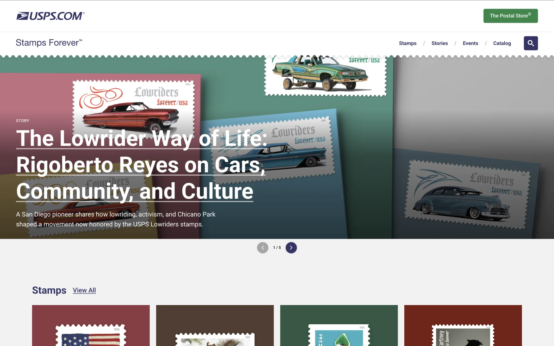 Stamps Forever website